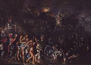 Adam Elsheimer Der Brand Trojas painting